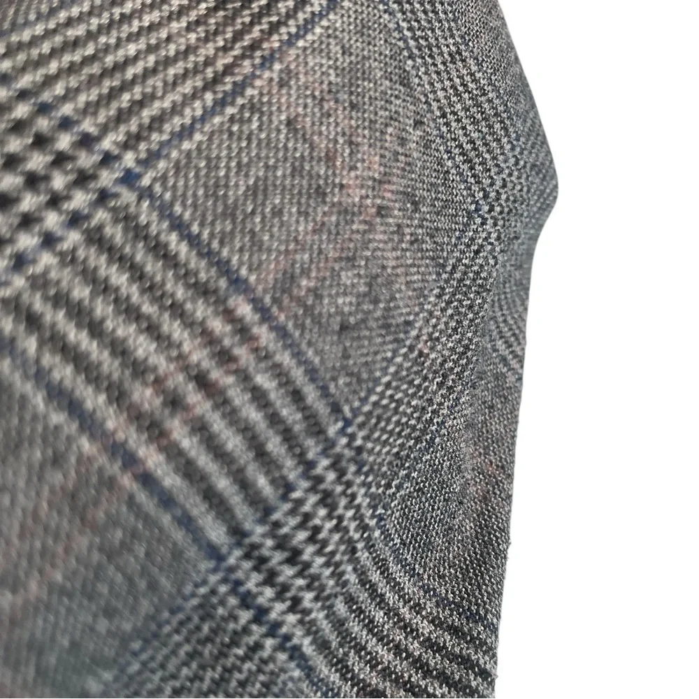 π Kendall & Kylie Gray/Blue Plaid Wide-Leg Trousers - Size Large - Picture 12 of 13